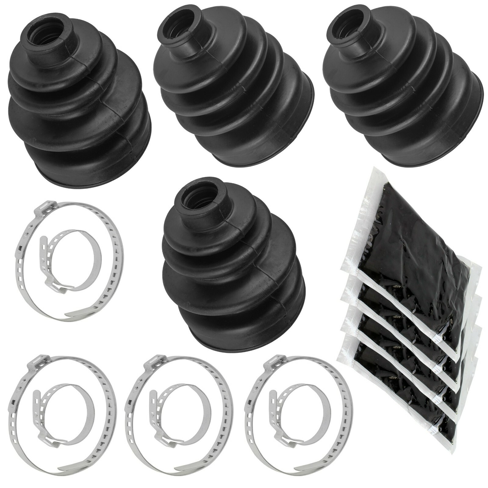 2 Front Inner Outer Axle CV Boot Kit for Honda TRX350FE TRX350FM Rancher 00-05