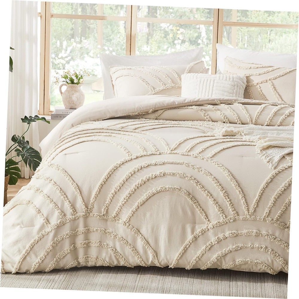 Boho California Comforter Set - Beige Size Comforter Set, Beige Comforter King