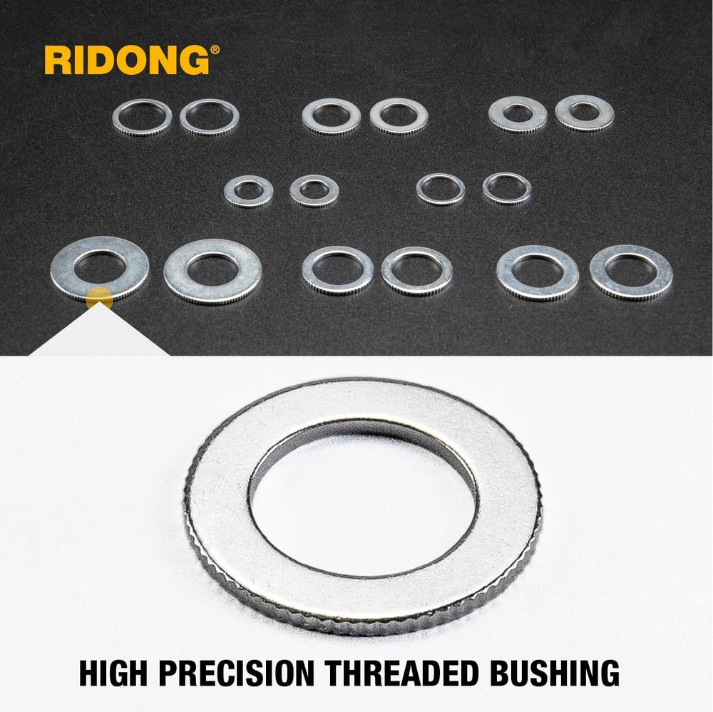 Saw Blade Bushing Set Adapter Ring, Reduction Ring Combo - 30mm-5/8'', Silver