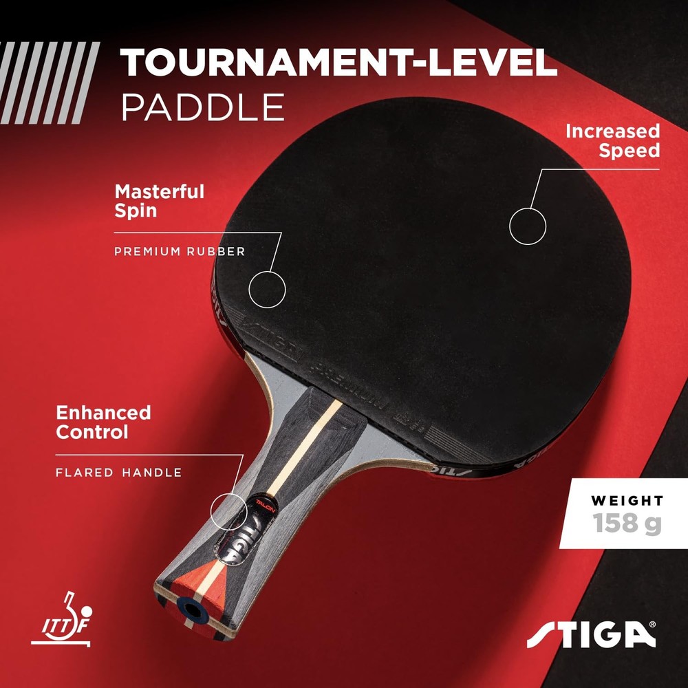 "Lightweight Ping Pong Paddle with 2mm Sponge - Flared Handle for Control"