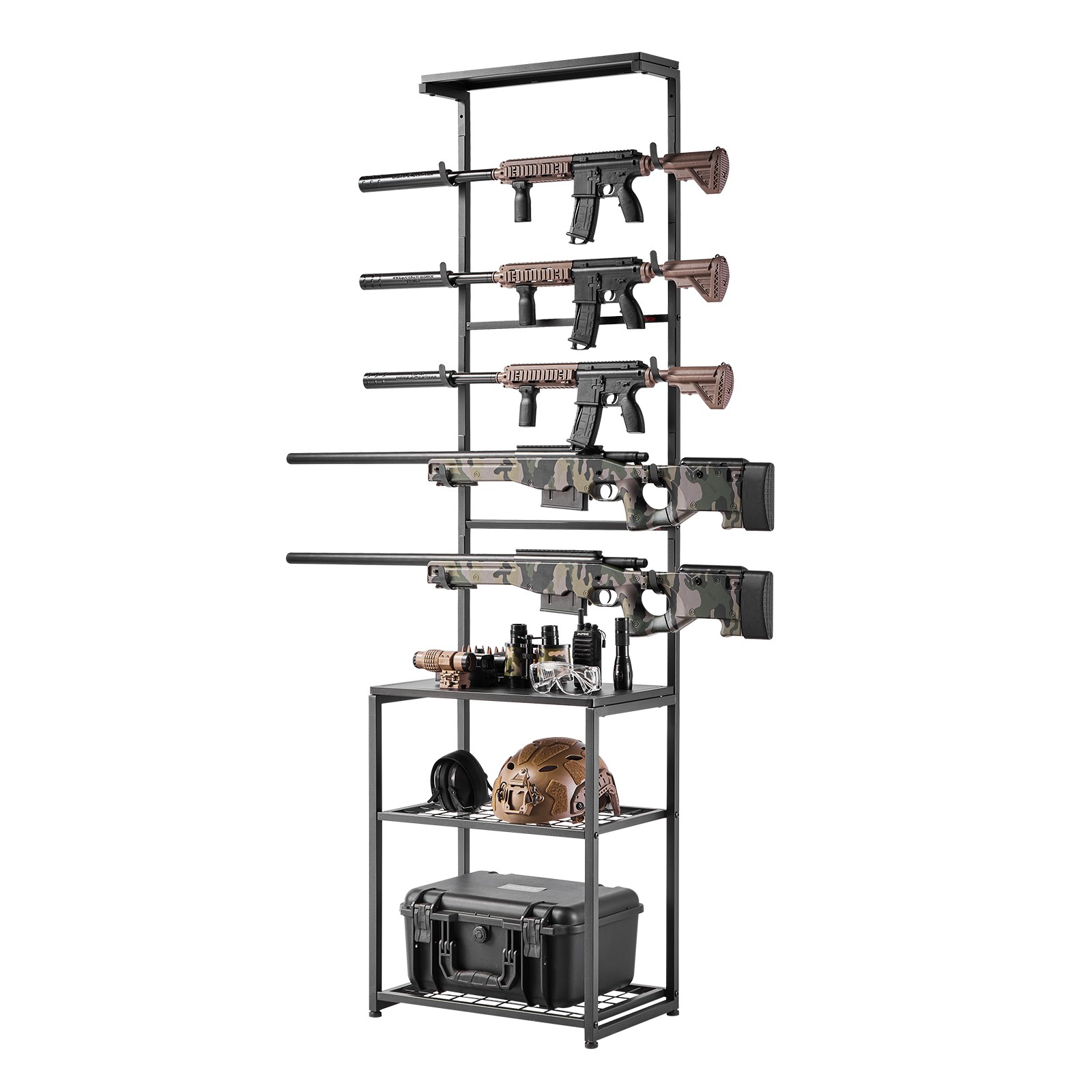 Uimoso Freestanding Indoor Gun Rack for Wall-Mounted Gun Display