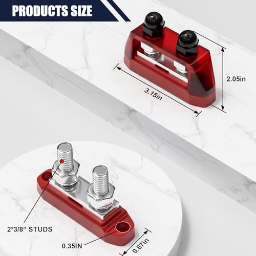Bus Bar Distribution Block 12V 250A Dual Stud