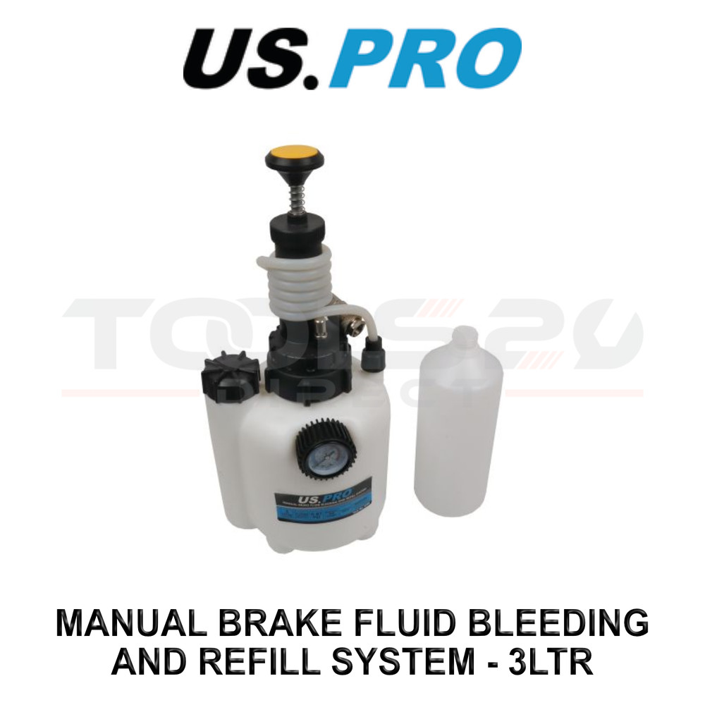 US PRO Tools Manual Brake Fluid Bleeding and Refill System 3L 6246