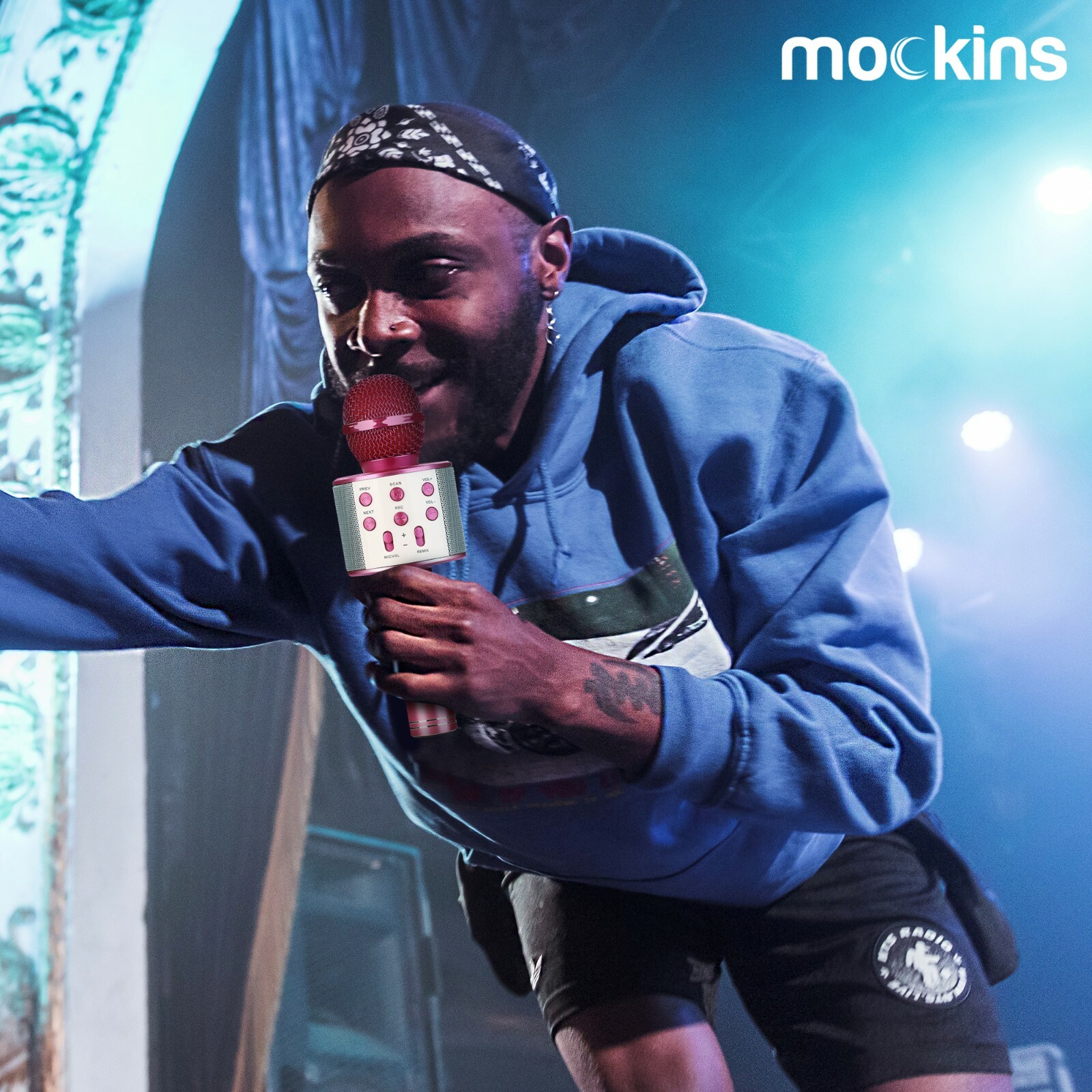 Mockins Portable Wireless Bluetooth KARAOKE MICROPHONE Purple Holiday Gift kids