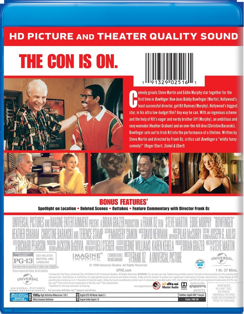 Bowfinger Blu-ray Steve Martin NEW