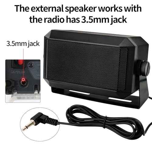 Rectangular External Communications Speaker/CB Radio Speaker for Ham Radio,