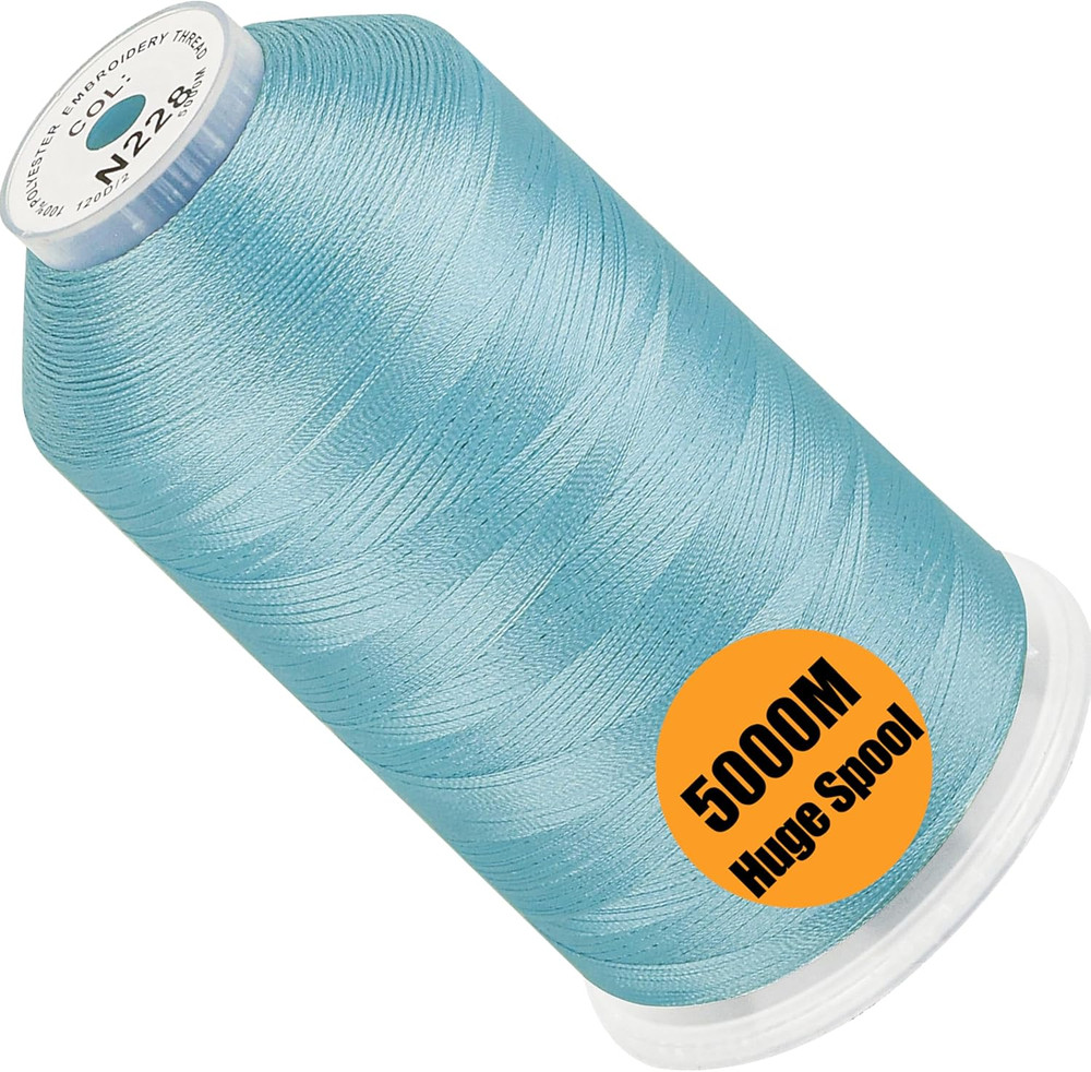 - Single Huge Spool 5000M Each Polyester Embroidery Machine Thread 40WT for Comm