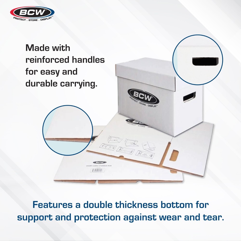 Bundle 10 BCW Short Cardboard Comic Book Storage Boxes box holds 150-175 comics