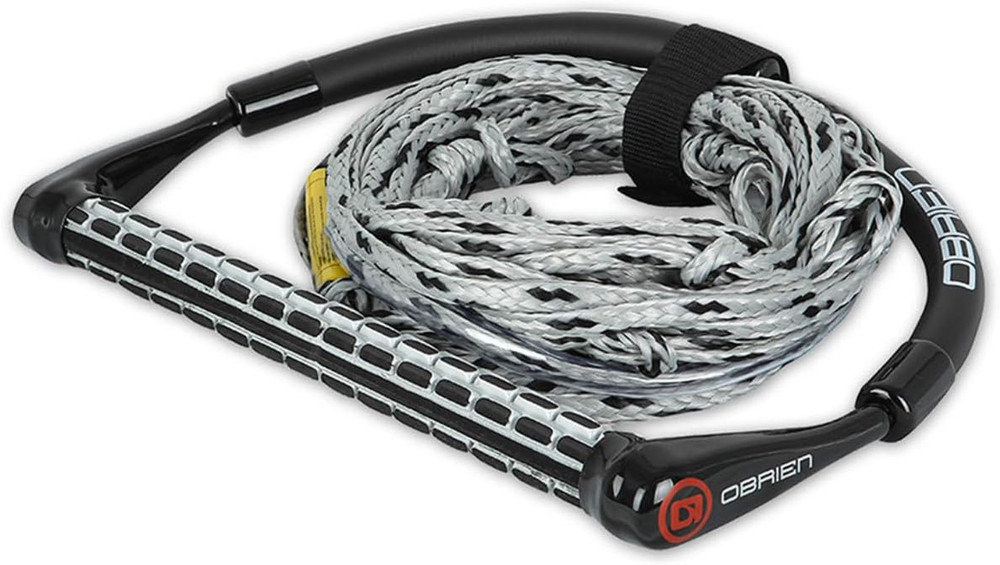 4 Section Poly E Wake Surf Rope Combo, Black