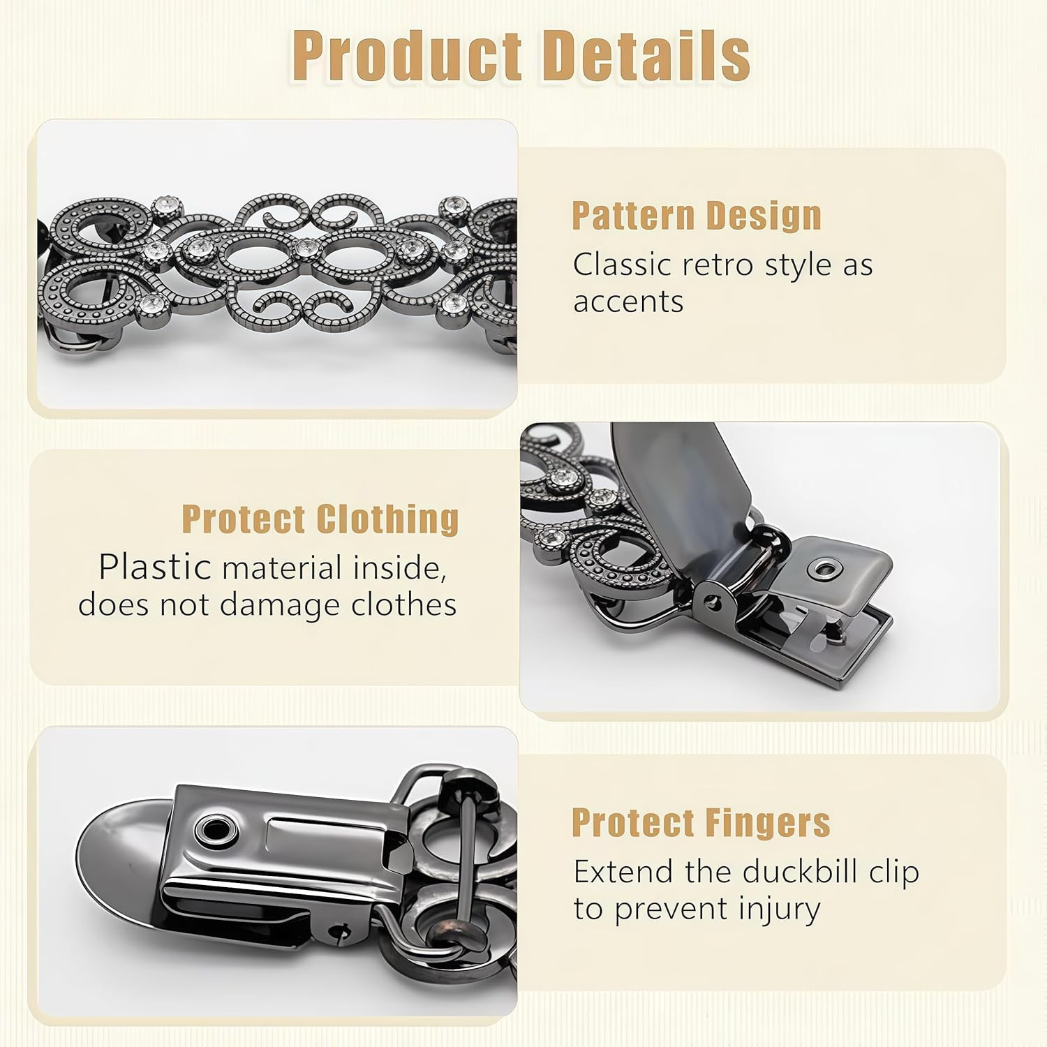 2 Pcs Dress Waist Clip for Shawl Cardigan Sweater Clothes Pant Tightener