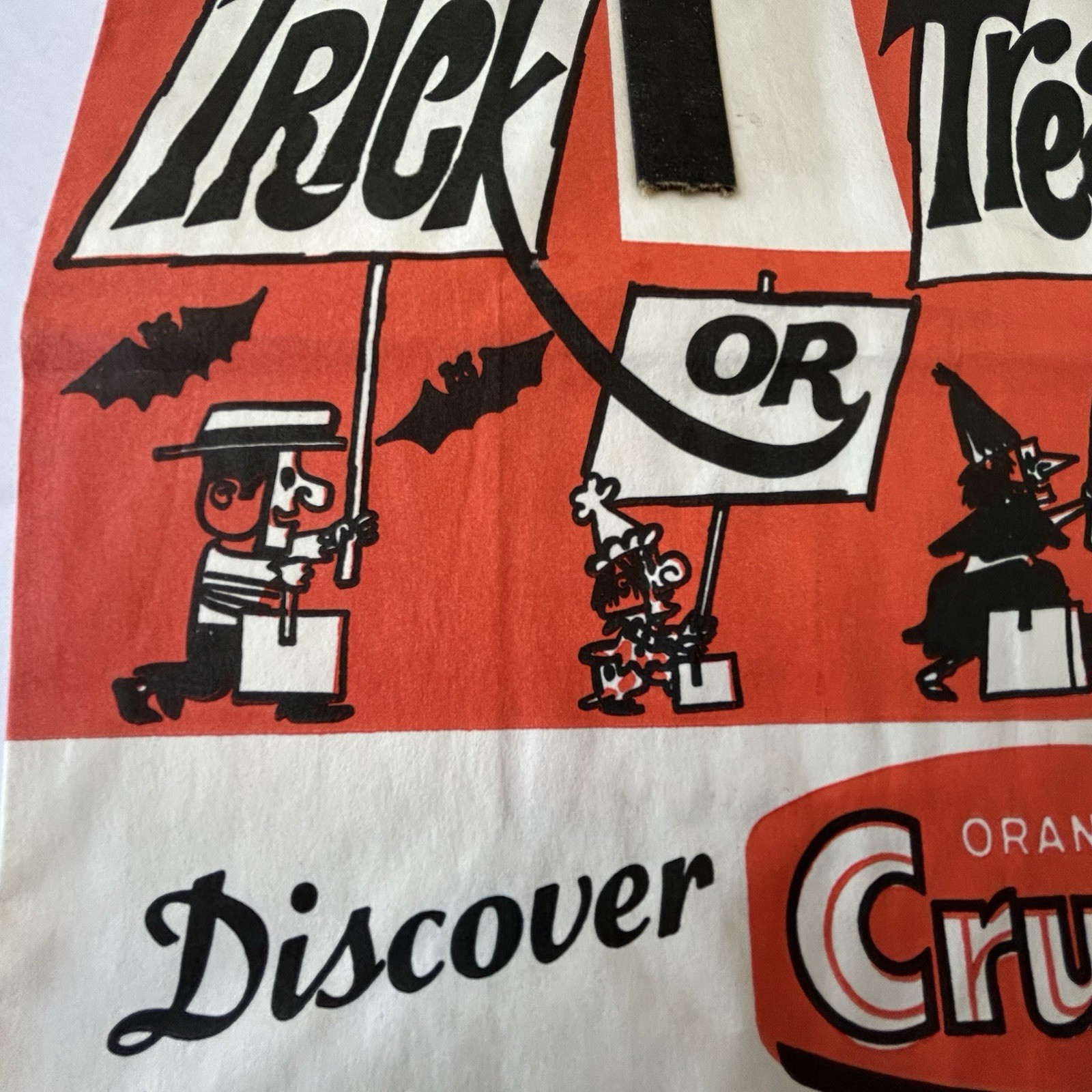 Original Vintage Orange Crush Halloween Trick or Treat Paper Bag Union Camp