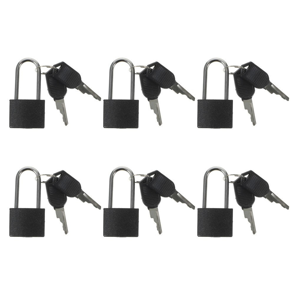 6 Sets Mini Lock With Keys Small Padlocks For Backpack Toolbox Drawer Security