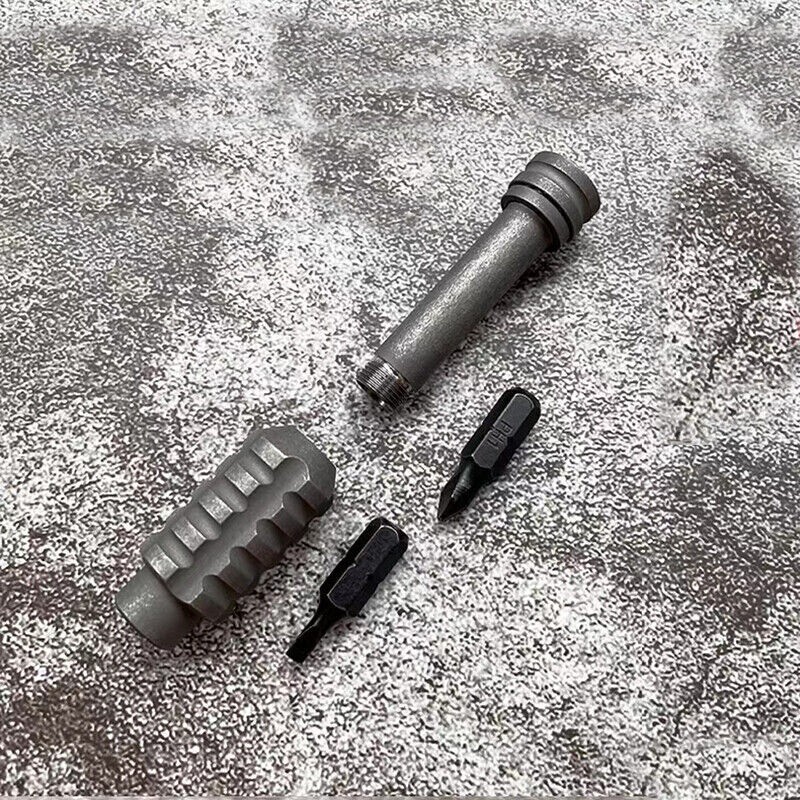 Titanium Alloy Pei Screwdriver Portable Gadget Cross Bit Riding Edc Multi-tools
