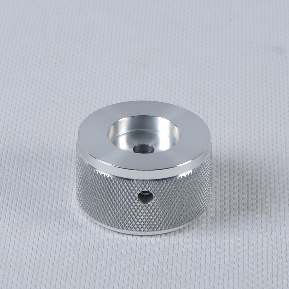 2pcs Silver Aluminum Knobs 38x22mm Anodized Machine 6mm Hole Radio Amplifier DAC