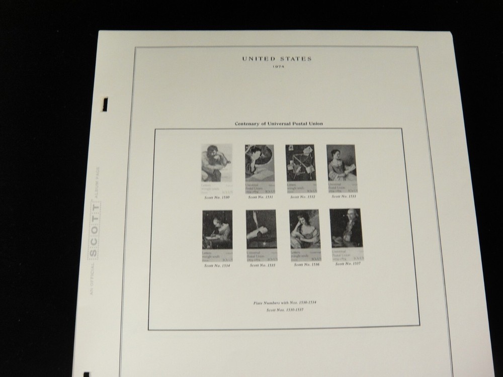 Scott 1975 US Commemorative Plate Blocks Album Supplement #26 NOS