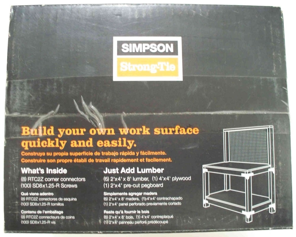 Simpson Strong Tie DIY Workbench / Shelving Hardware Kit - WBSK - Contact Ship