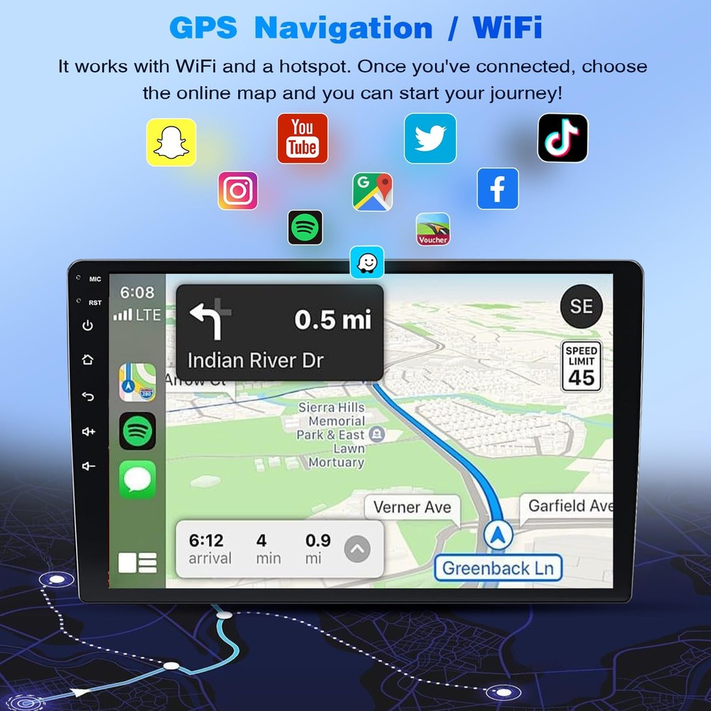 Android 15 10" Stereo for Element 2003-2006 Wireless Carplay Android Auto GPS
