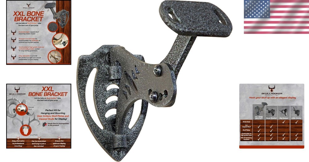 Quick-Install XXL Bone Bracket for Antlers – Professional Trophy Mounting