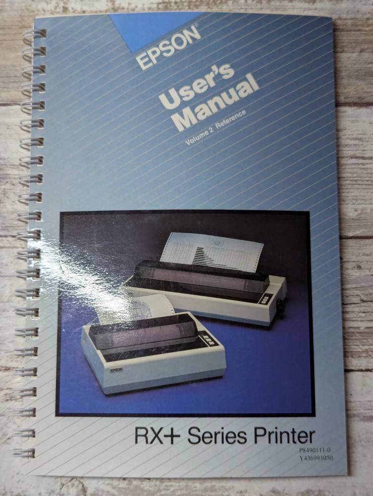 Vintage 1984 EPSON FX+ Series Printer Users Manual Vol 2 Reference