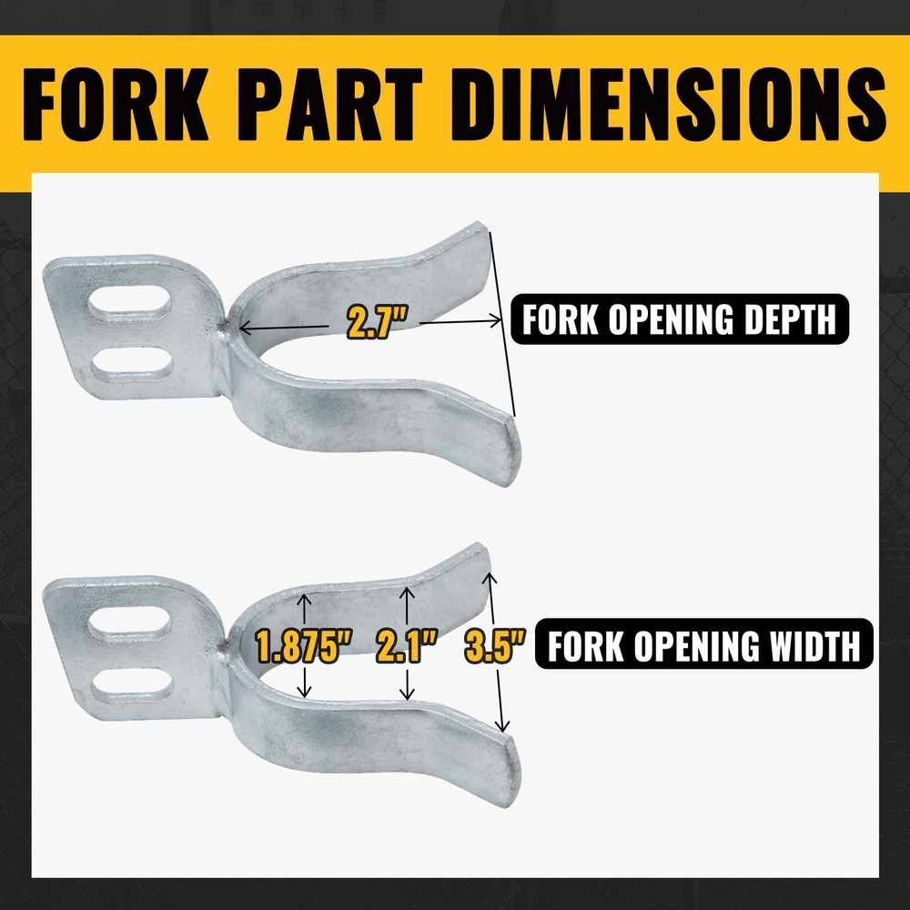 Secure Hot-Dip Galvanized Chain Link Gate Latch with Padlock Access - 1 PCS