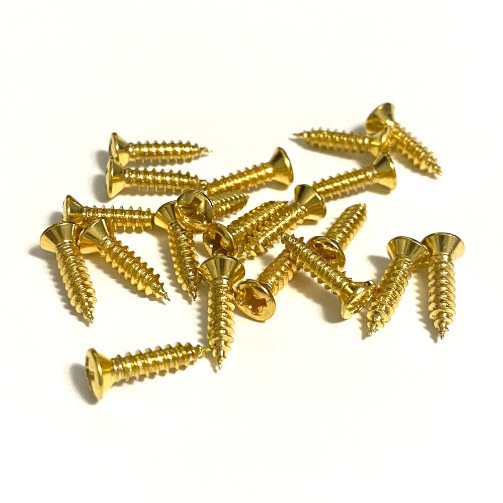 Pickguard Screws Gold Fender Size Phillips Head 20pc