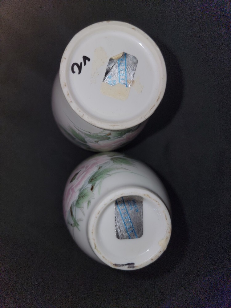 2 Interpur Ceramic Bud Vase 7 inch tall