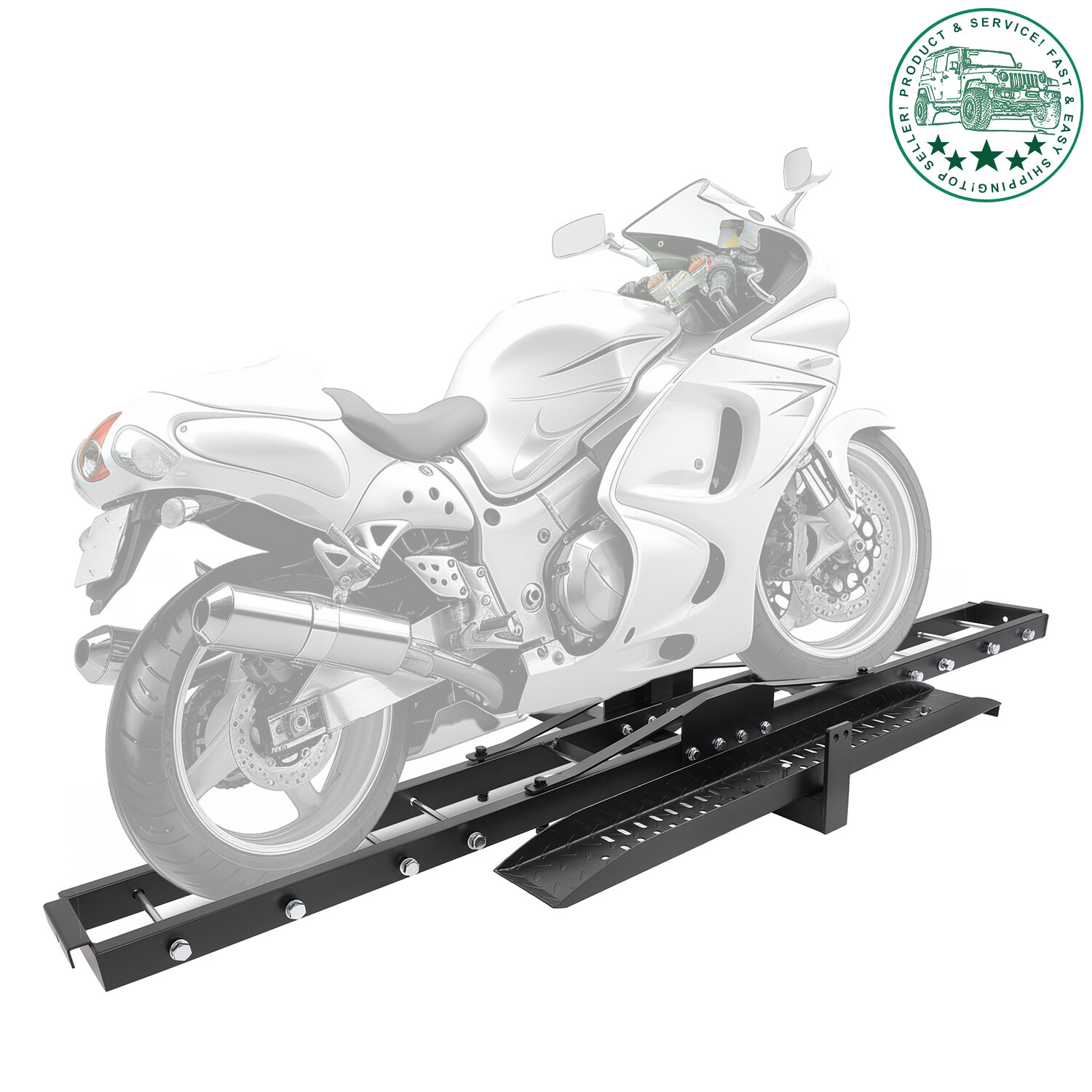 600LBS Hitch-Mount Motorcycle Carrier Hitch Mount Dirt Bike Rack For Truck SUV