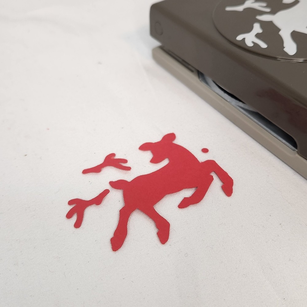 Stampin Up Flat Lock Down Punches DEER BUILDER punch Die Cut Spring Loaded Doe