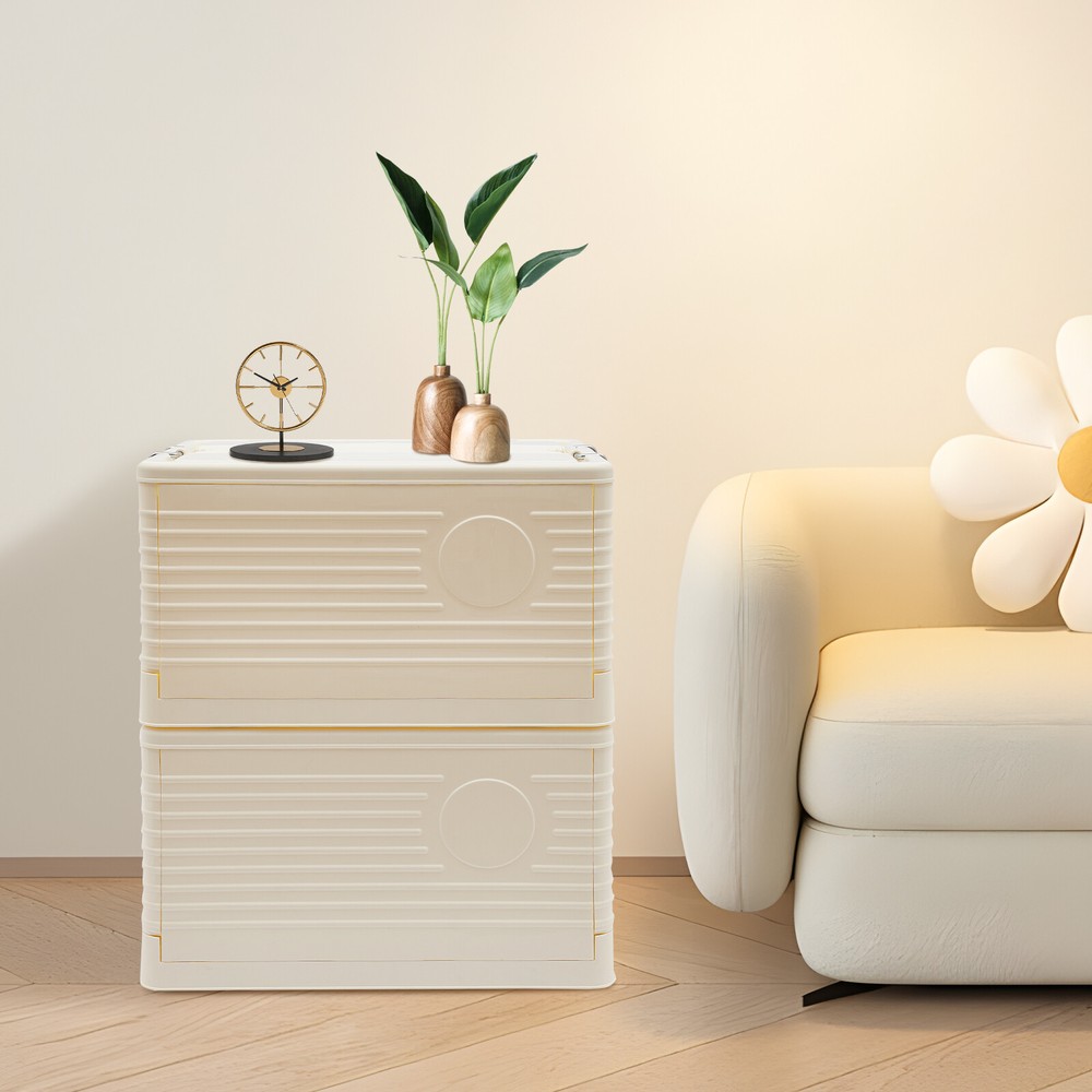 Foldable Storage Bins, Stackable Storage Bins, Storage Box for Home