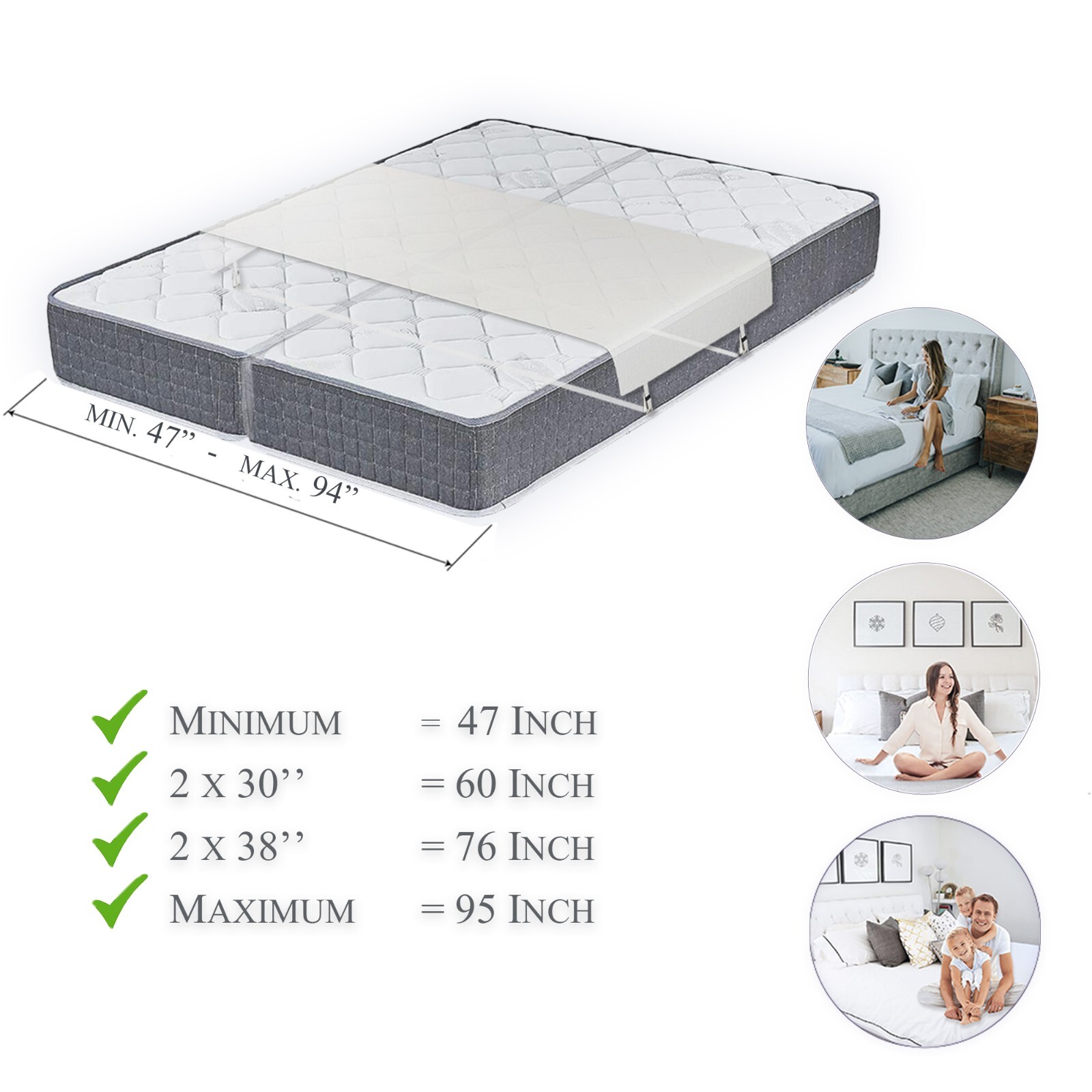 Bed Bridge ** BedBinders | Bed Gap Filler and Mattress Gap Filler – Twin to King