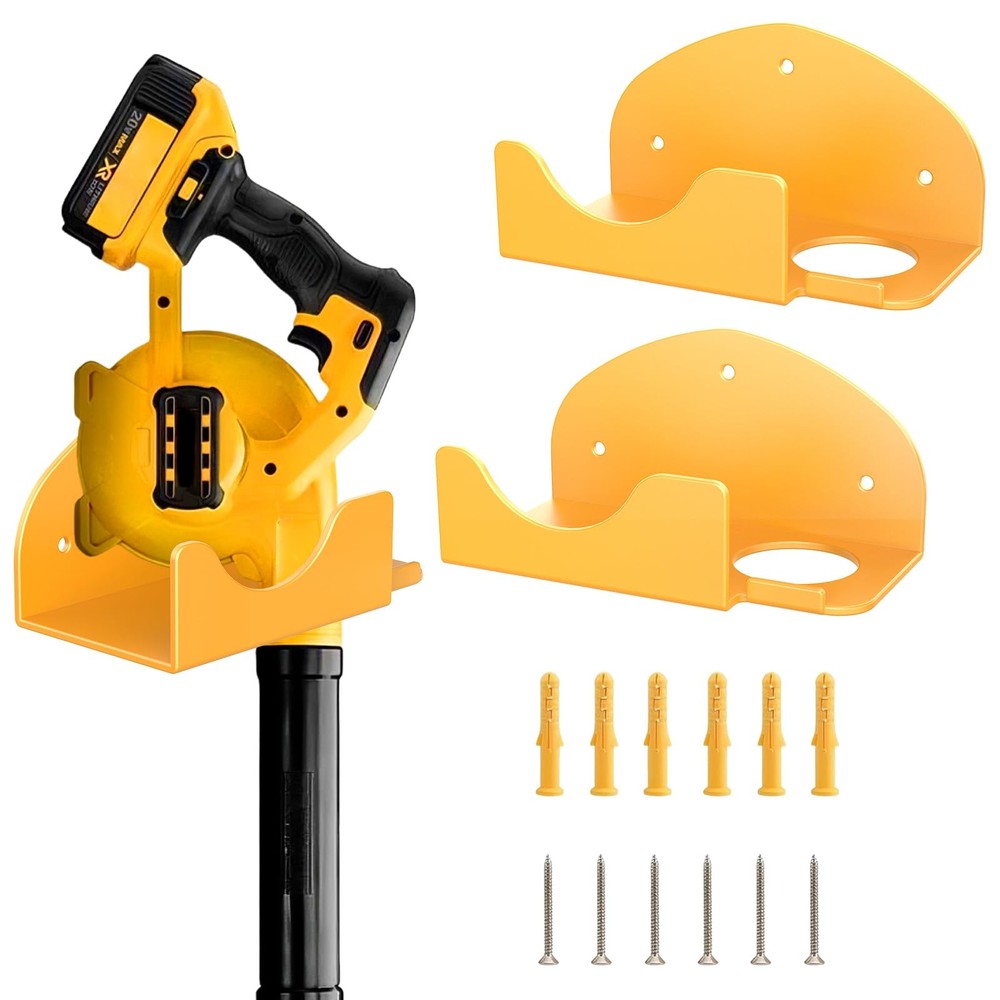 Leaf Blower Rack, Wall-Mounted Tool Hanger Compatible with DCE100B, Grass Tri...