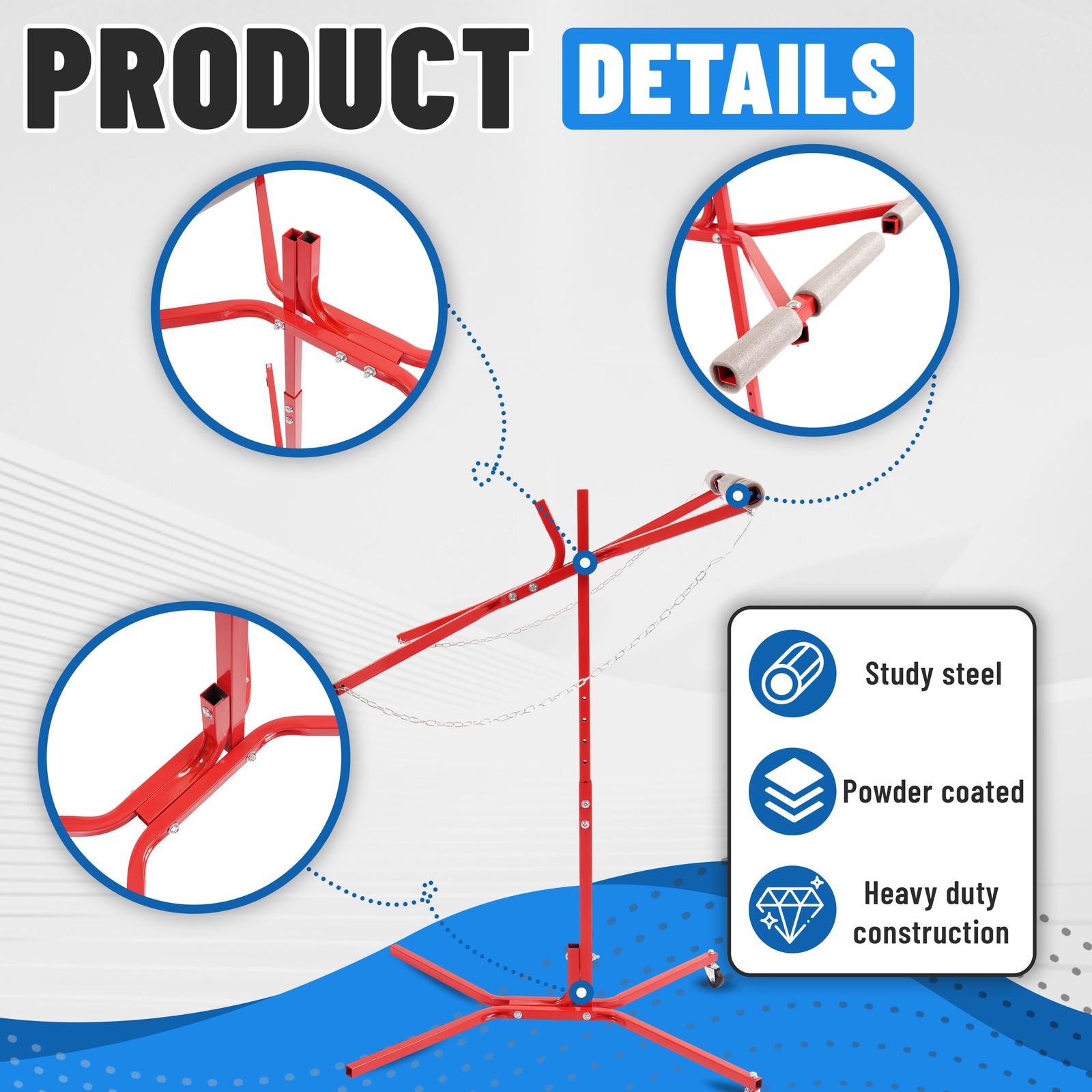 Bumper Tree 50'' Auto Body Door Fender Panel Paint Stand Holder Hang Hood Stand