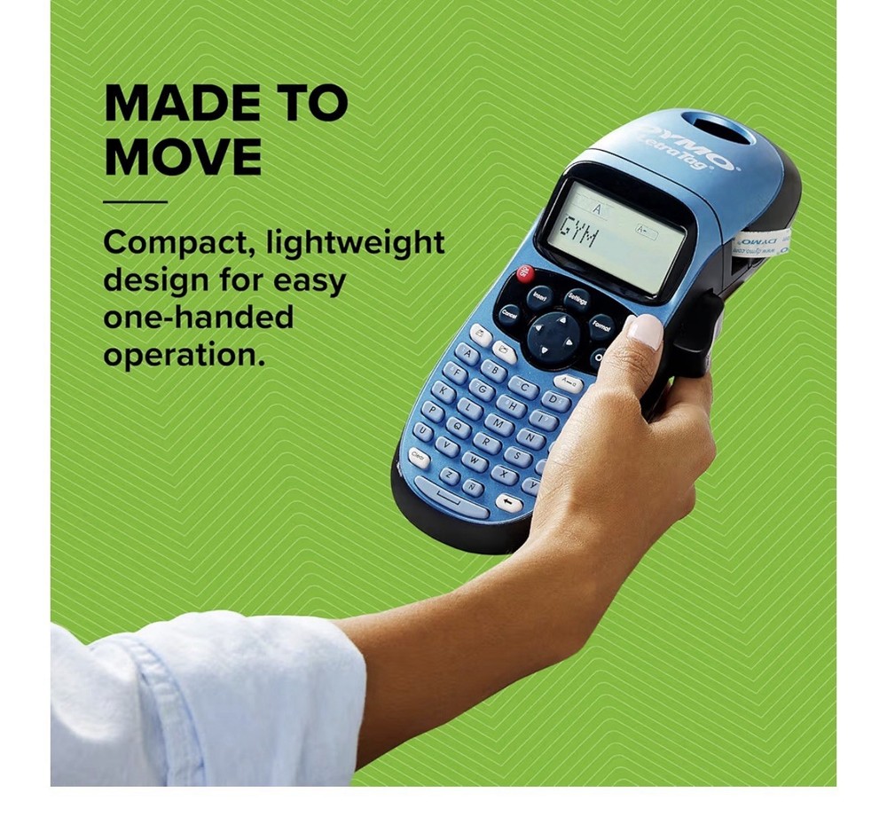 DYMO Portable Printer Handheld Label Maker Black Silver Letratag 100H New