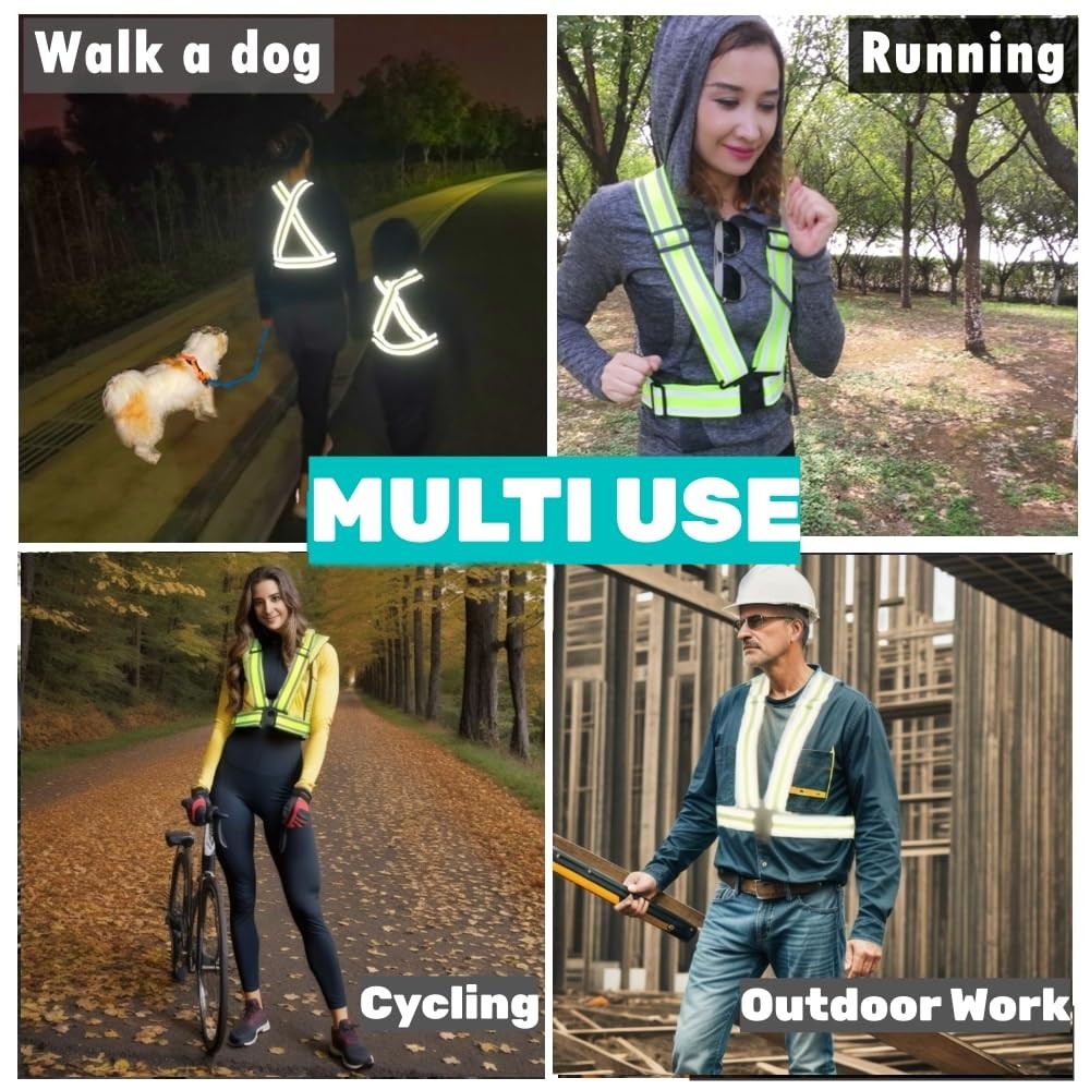 IDOU High Visibility Reflective Safety Vest | Lightweight,Adjustable & Elasti...