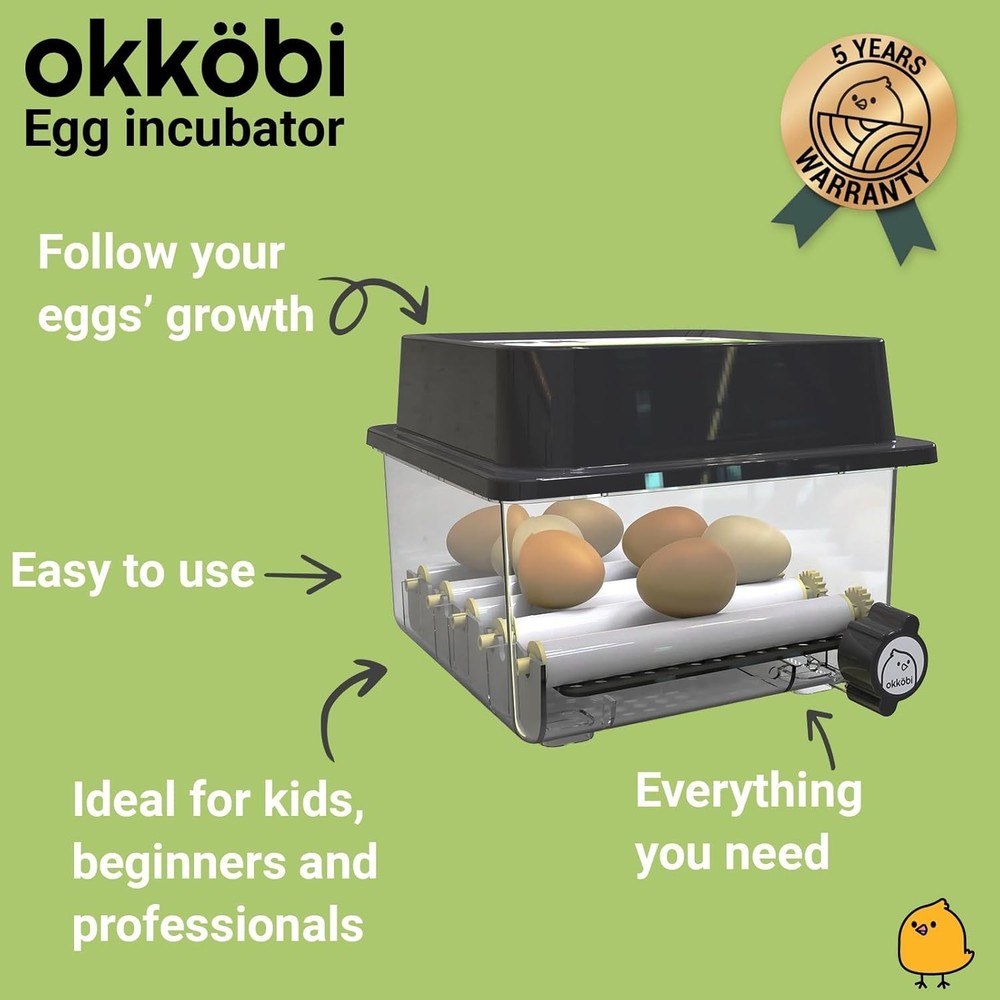 Egg Incubator 36 Eggs Automatic Turner Stable Temperature Humidity Control