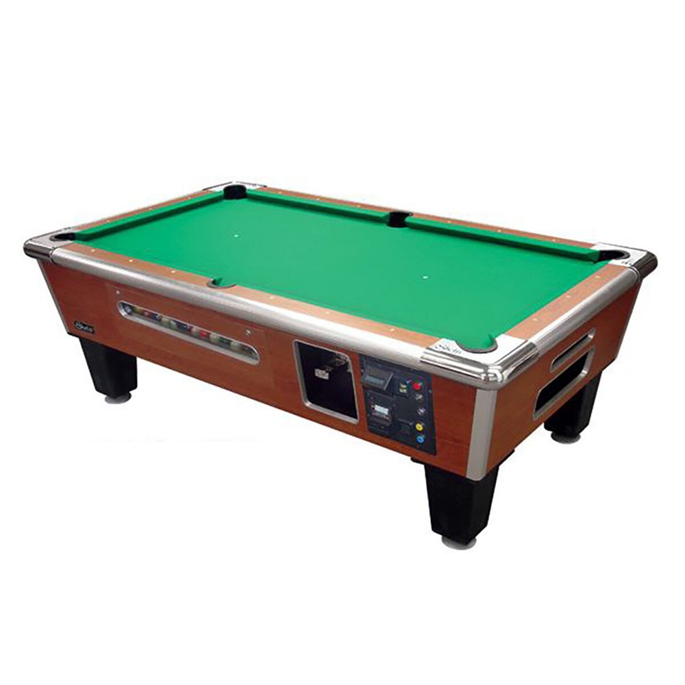 Shelti Bayside Pool Table Sovereign Cherry - 93" - Dollar Bill Acceptor