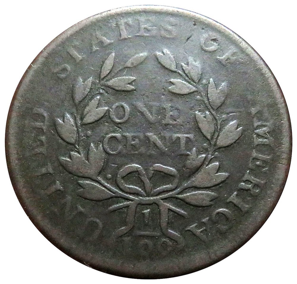 1798 COPPER DRAPED BUST LARGE CENT VG
