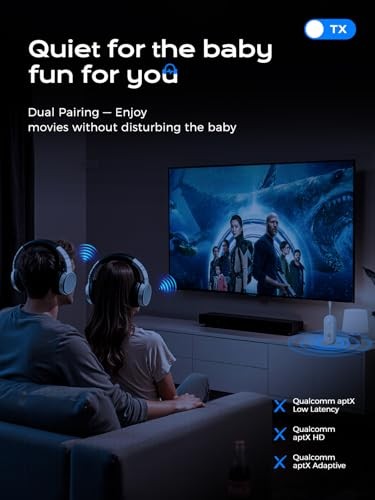 Upgraded Bluetooth 5.4 Transmitter Receiver, Airplane Bluetooth Adapter with