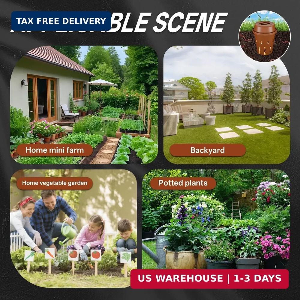 Underground Worm Composting Bin, Outdoor Mini Inground Worm Composter for Beginn