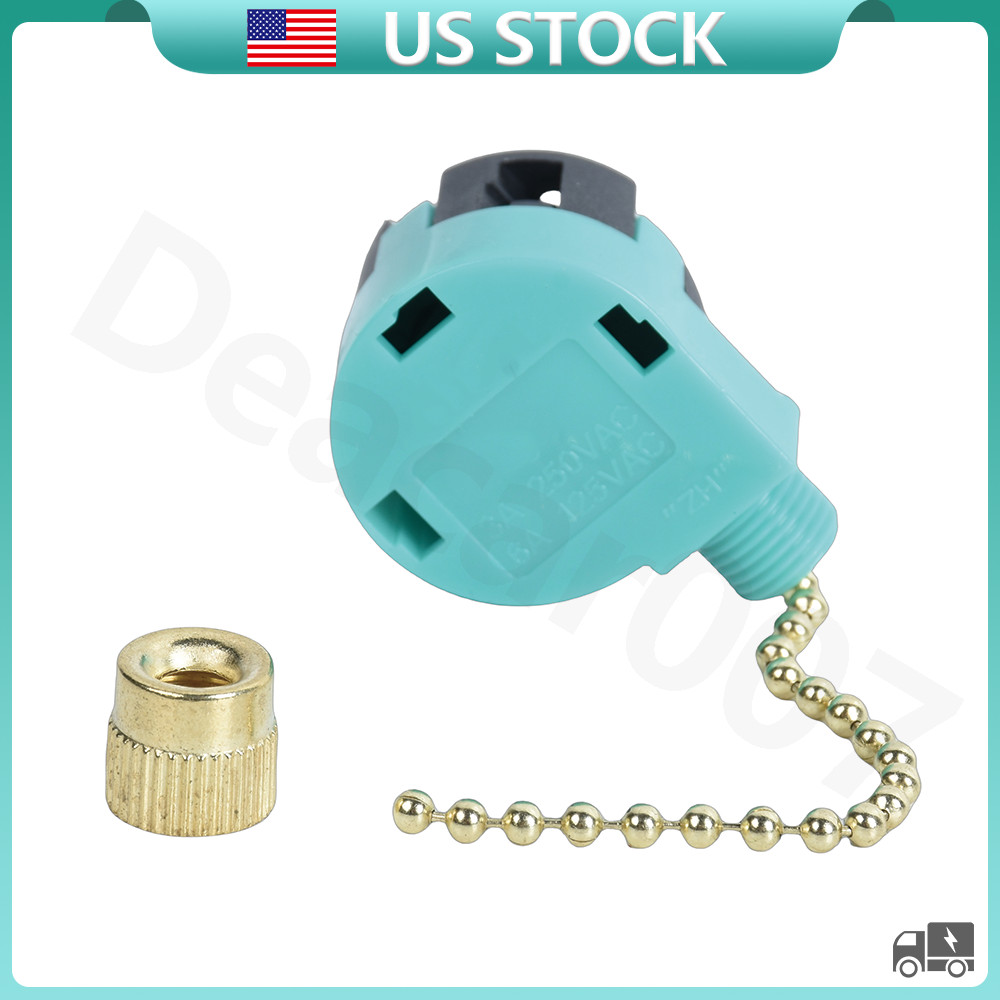 3 Speed 4 Wire Ceiling Fan Switch For Hunter Harbor Breeze Hampton Bay ZE-268S6