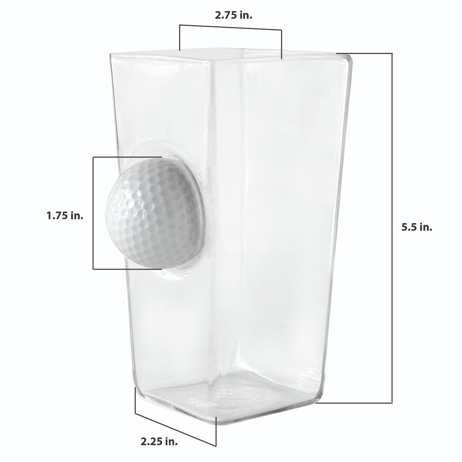 Golf Ball Highball Set Beer Glass Pint Drink 16 oz Cup Gift Dad Holiday Lot