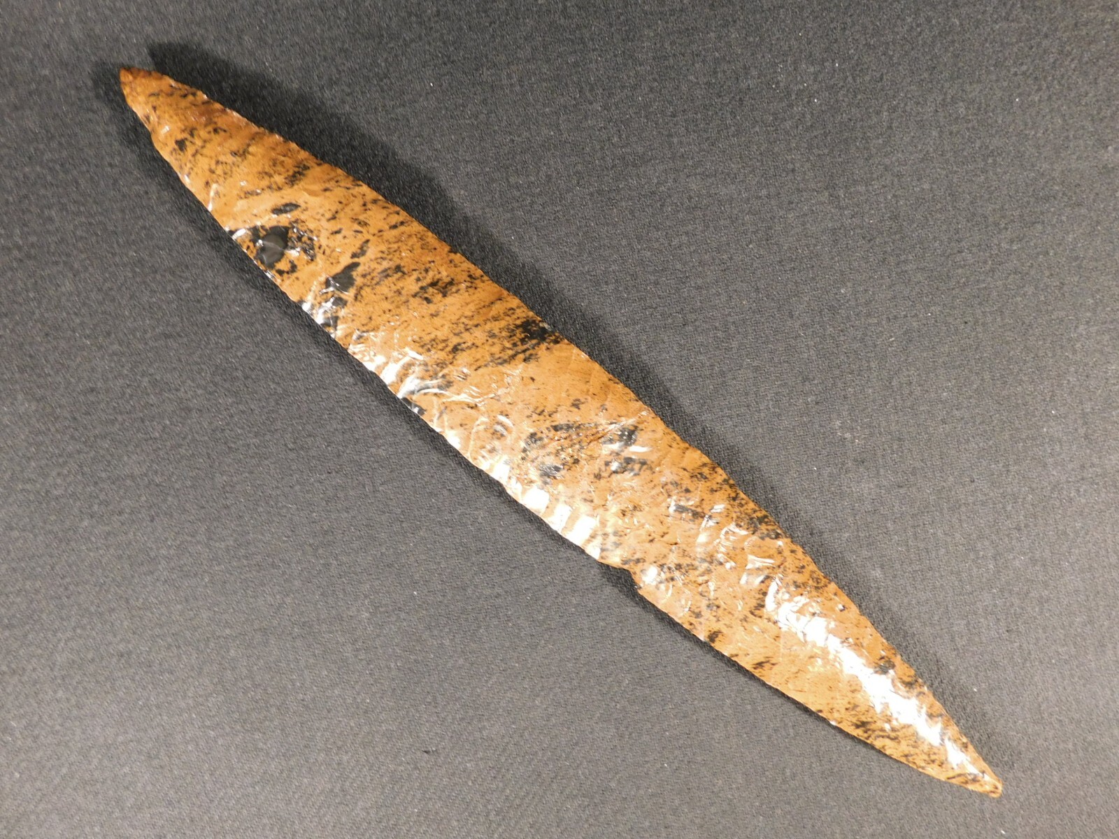 Huge! Ancient COLIMA Mahogany Obsidian Blade Knife or Spear Mexico 212gr