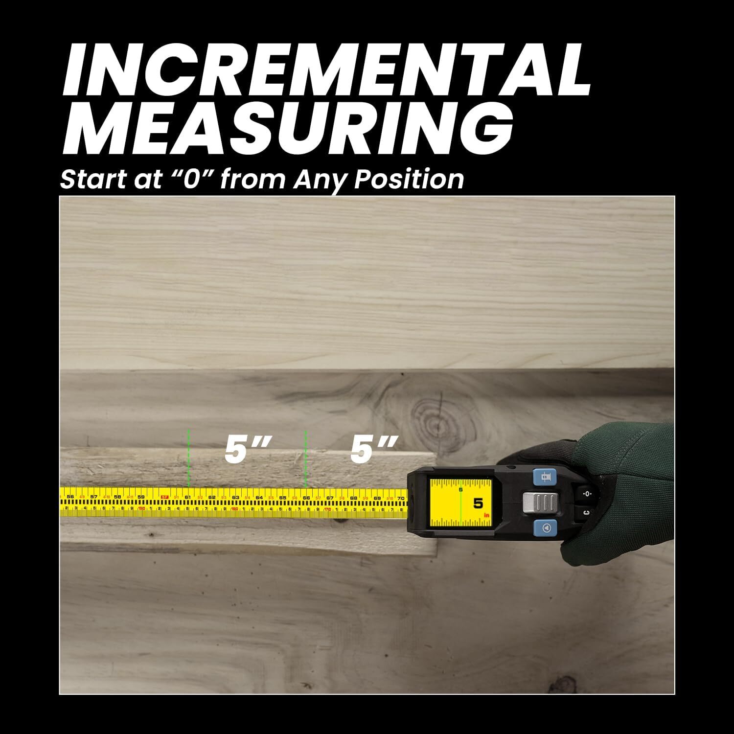 3-in-1 Digital Tape Measure, 330Ft Laser Measurement Tool with Rechargeable