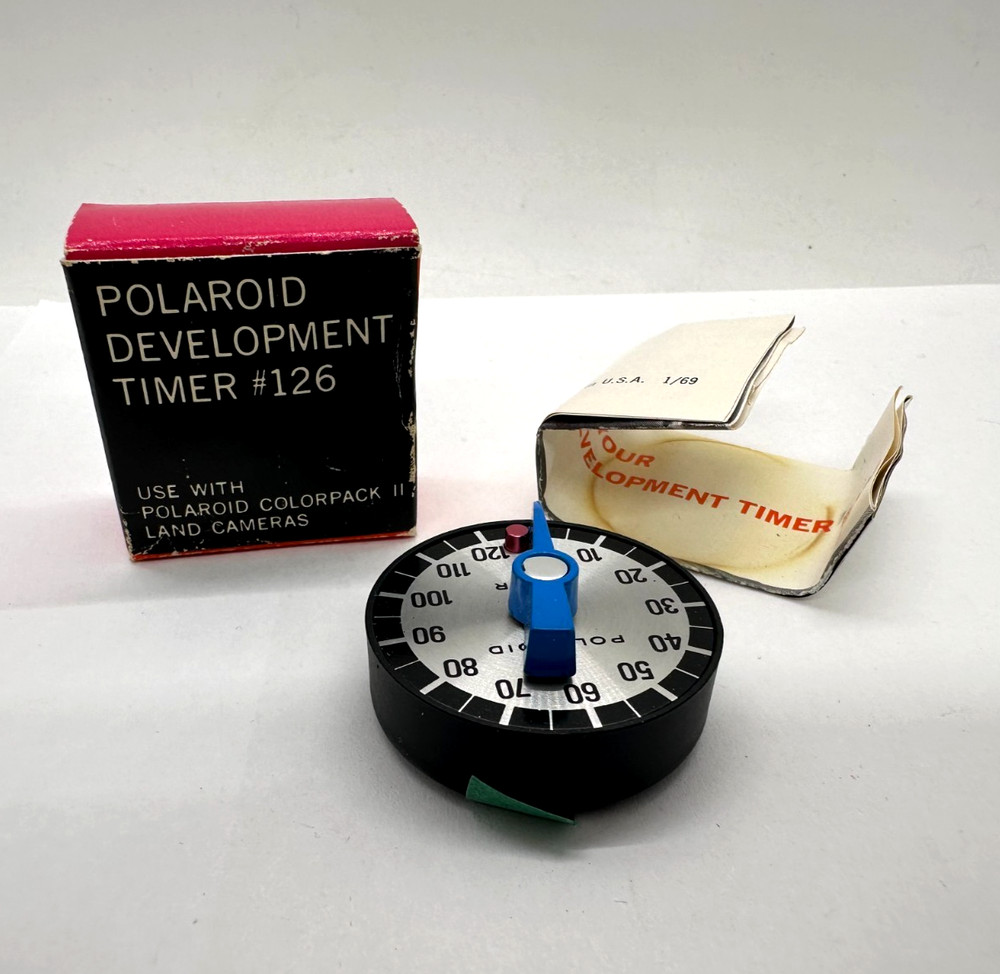 VTG Polaroid Model 126 Development Timer with Original Box & Instructions - NOS