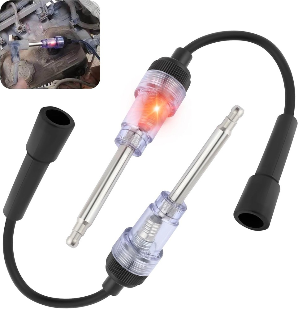 Effortless Engine Diagnostics - 2PCS Universal Spark Tester with Neon Indicator