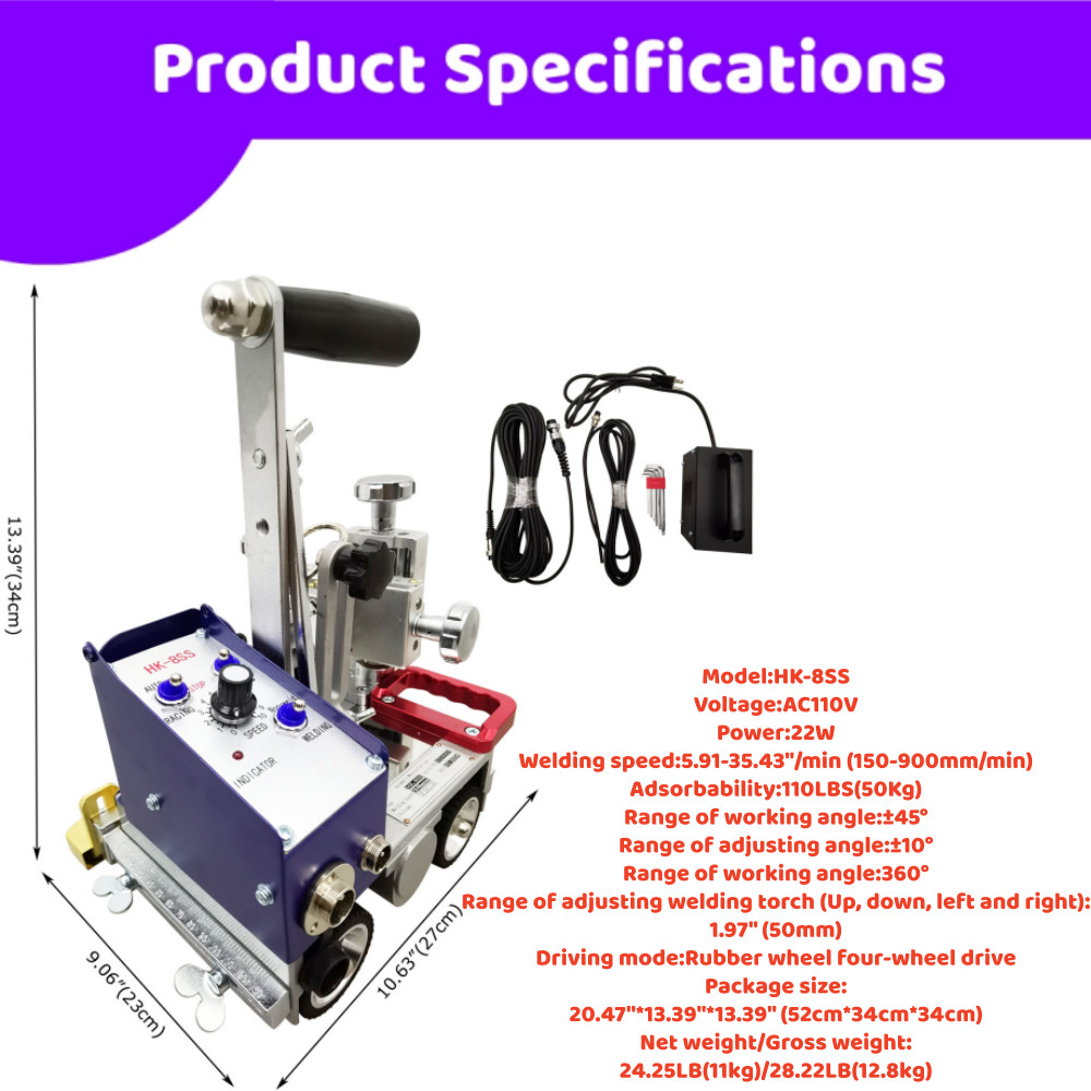 Automatic Welding Machine Carriage±45°High Precision Guide Wheel Welding Trolley