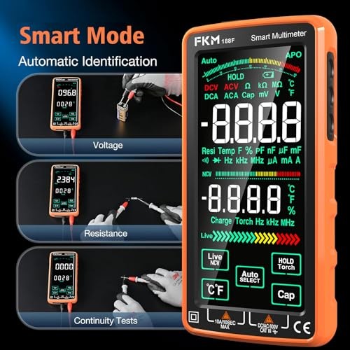 Pro Digital Multimeter, Digital Multimeter（5″ Backlit Color Touch Screen）