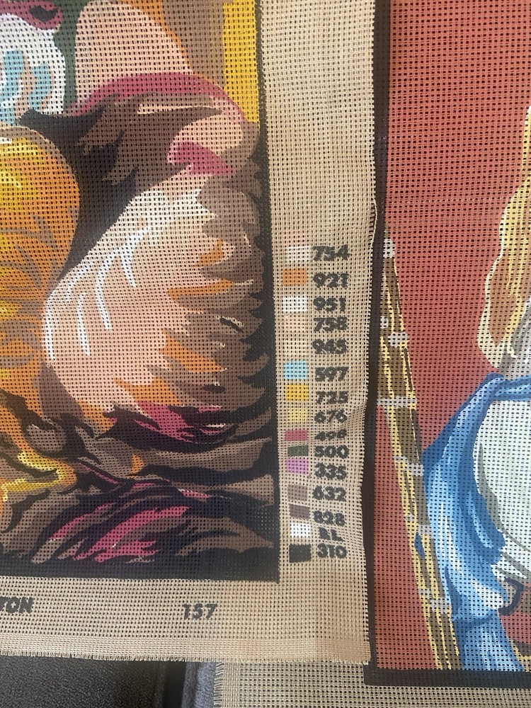 Dokor Needlepoint Canvas Hand Painted Models 157 & 4404 Multicolor Rectangle