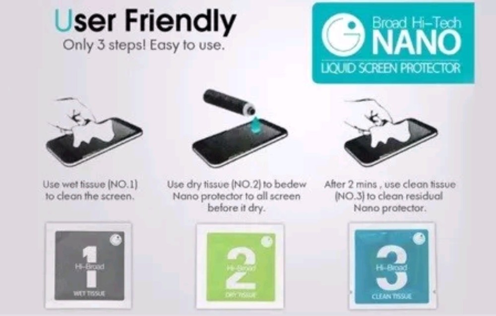Nano Hi-Tech Invisible Liquid Screen Protector for all iPhone Samsung One plus
