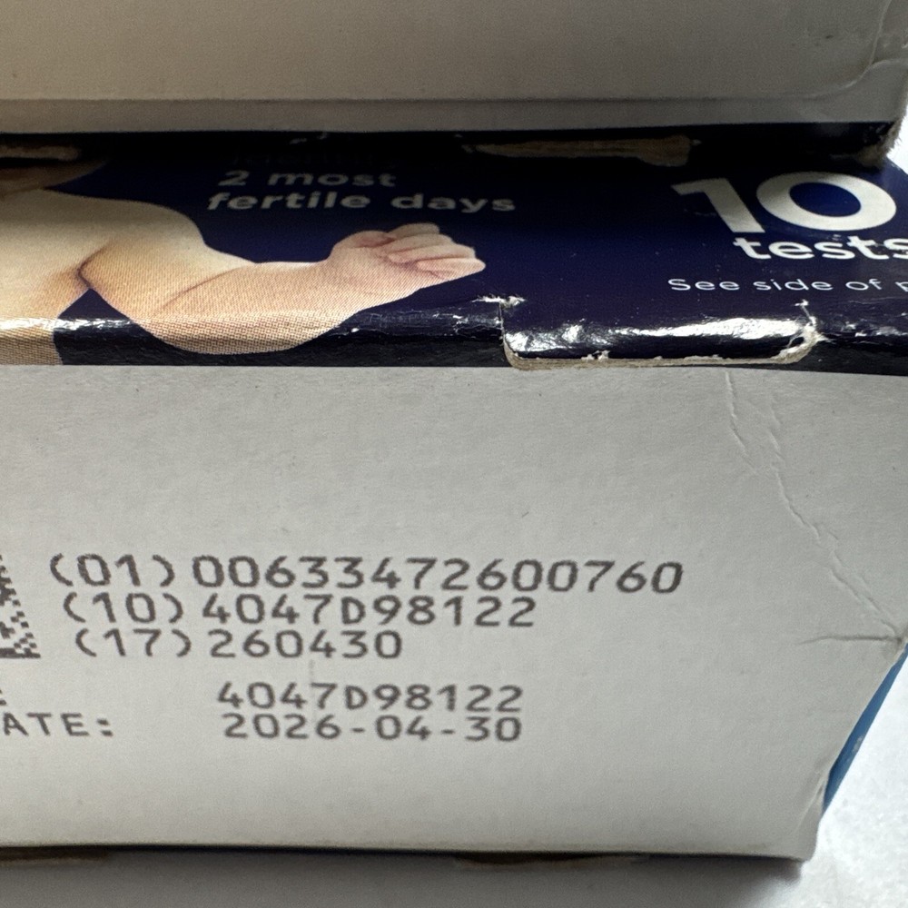 (2x) Clearblue Digital Ovulation Predictor Test 10 Count Exp04-26+ Damaged Boxes
